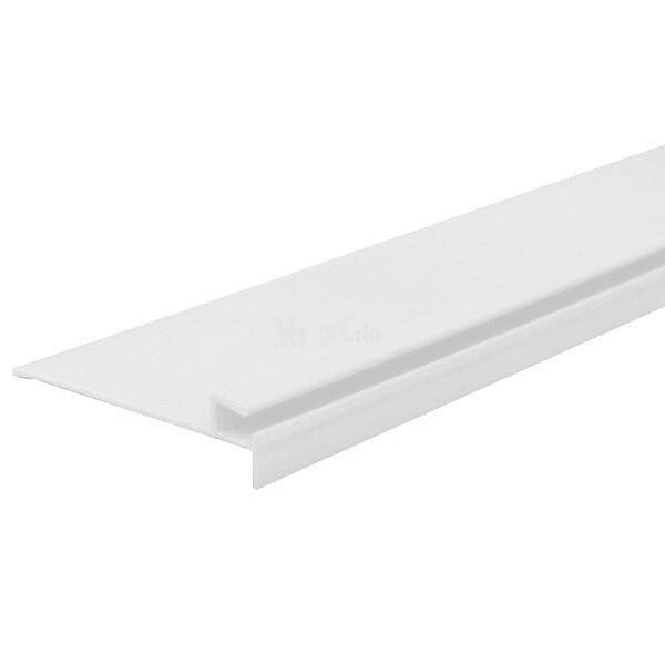 PVC hook-in rail inflexible colour white 1 rm for Pool liner inner cover with wedged seam