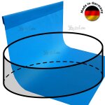 Pool Folie Innenhülle für Rundbecken 7,0 x 1,2 m Typ Überhangbiese 0,8 mm blau