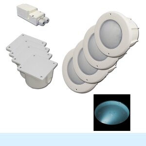 Paket 4x Neptun LED Scheinwerfer Unterwasserscheinwerfer weiß 1200 lm