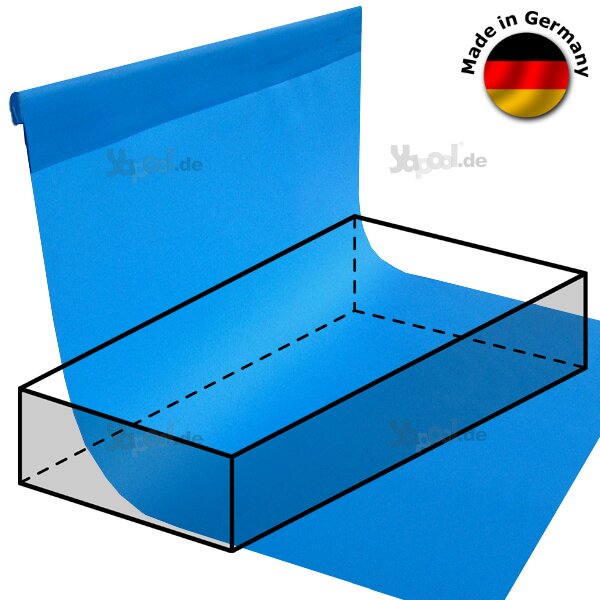 Liner for Semi Oval Pool 4,0 x 8,0 x 1,5 wedged seam 0,8 mm blue
