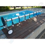 Roll-up device Easy Fix stainless steel, aluminium telescopic tube 5 parts up to pool 5,0m