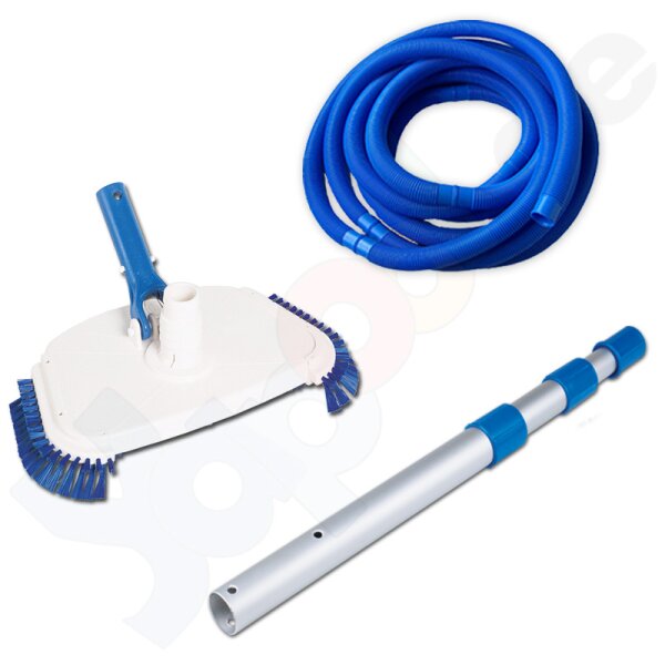 Premium Set Praher Ocean Floor Cleaning Brush with telescopic rod and floating hose 12m