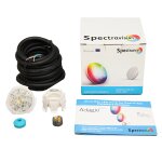 Paket 4x Spectravision Adagio Pro PLP50 LED Scheinwerfer warmweiß Stahlwand/Holz