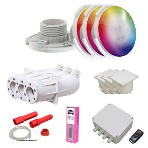 Paket 3x Spectravision Adagio Pro PLP50 LED Scheinwerfer RGB Styropor/Beton