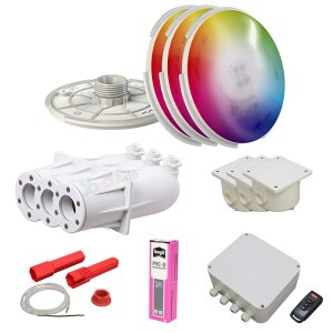 Paket 3x Spectravision Adagio Pro PLP100 LED Scheinwerfer RGB Styropor/Beton