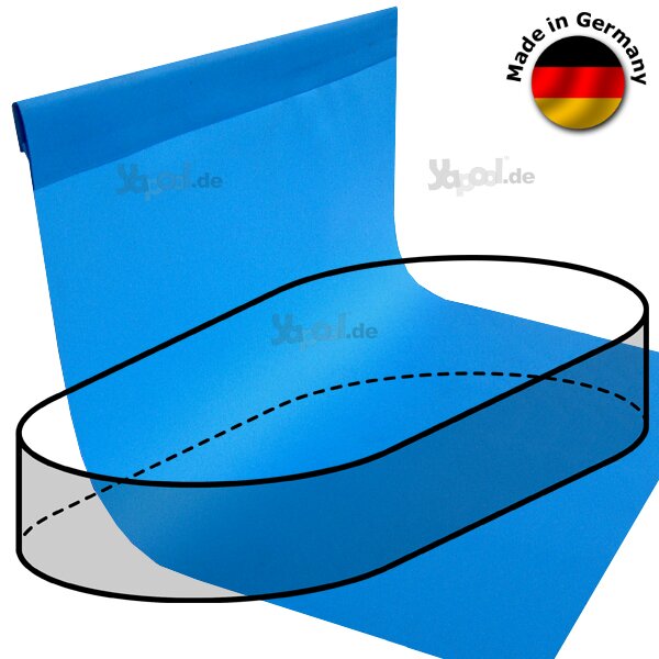 Pool Liner for Oval Pools 6,23 x 3,6 x 1,2 Type overhanging seam 0,8 blue