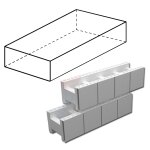 Yapool Stone PS40 Steinsatz für Rechteckbecken Rechteckpool 8,5 x 4,0 x 1,2 m (Modul 1)