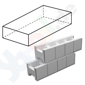 Yapool Stone PS40 Steinsatz für Rechteckbecken Rechteckpool 11,0 x 4,0 x 1,5 m (Modul 1)