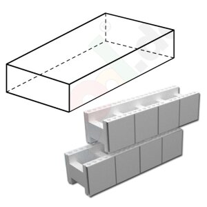 Yapool Stone PS40 Steinsatz für Rechteckbecken Rechteckpool 11,0 x 5,0 x 1,5 m (Modul 1)