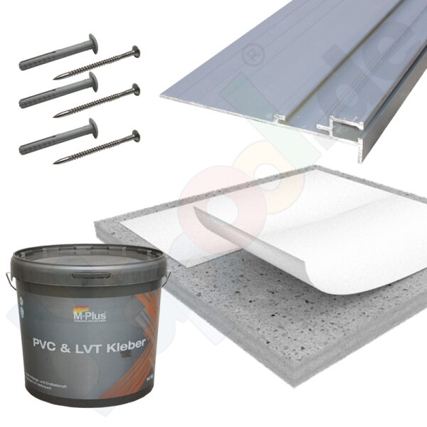 Fleece Lining 300 g/m² with  Aluminium Profiled Rail for Square Pool 4,0 x 3,0 x 1,5 m (Module 2)