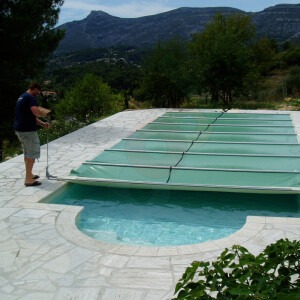 Walter Walu Pool Evole Rollschutzabdeckung 3,9 x 8,4 m rechteckig Lichtgrau