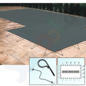 Walter Walu Winter Sand Safety Winter Cover 3,7 x 4,7 m square anthracite grey