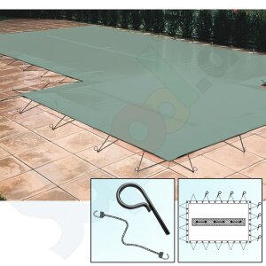 Walter Walu Winter Sand Safety Winter Cover 3,7 x 6,2 m square almond green