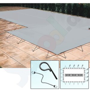 Walter Walu Winter Sand Safety Winter Cover 4,2 x 7,7 m square grey