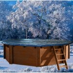 Special Offer PEB pool winter cover for wooden pool Caribic Six 2,87x 2,48x 1,16 m