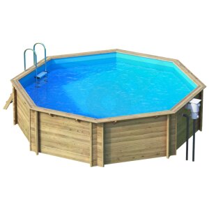 Paket Holzpool Holzschwimmbecken Tropic Octo 505 4,7 x...