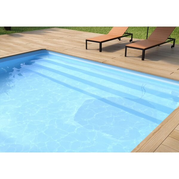 Liner for Square Pool 4,0 x 3,0 x 1,2 m 0,75mm with wedged seam light blue