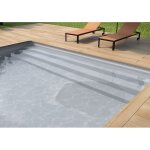 Liner for Square Pool 5,0 x 3,0 x 1,2 m 0,75mm with wedged seam grey